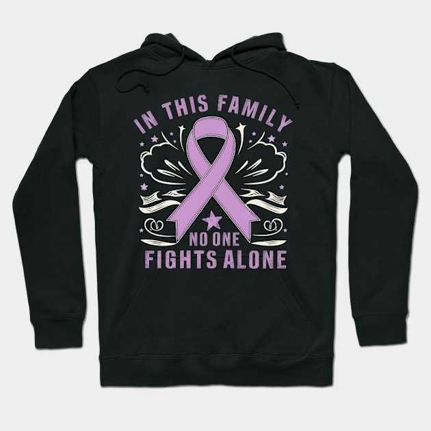 in this family no one fights alone Hoodie by mdr design